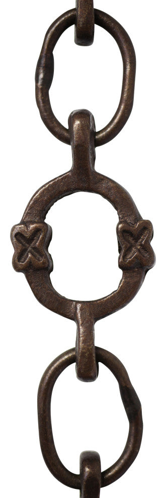 RCH Hardware Brass Round Chandelier Chain, Various Finishes, 2 Sizes, Bronze, W3