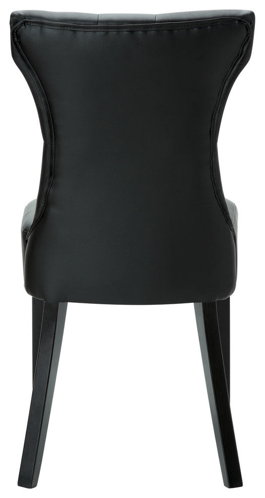 Modern Black Silhouette Dining Vinyl Side Chair
