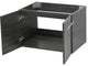 Windbay 36" Wall Mount Vanity, White Quartz Undermount Top, Dark Gray