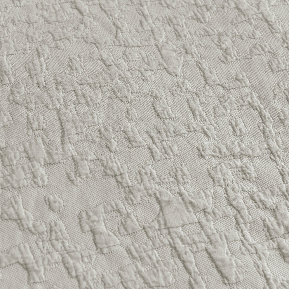 Porto Metalasse Duvet Set, 3 Piece, Light Taupe, Twin