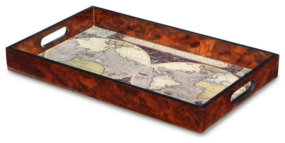 Travelers Glass Top Tray