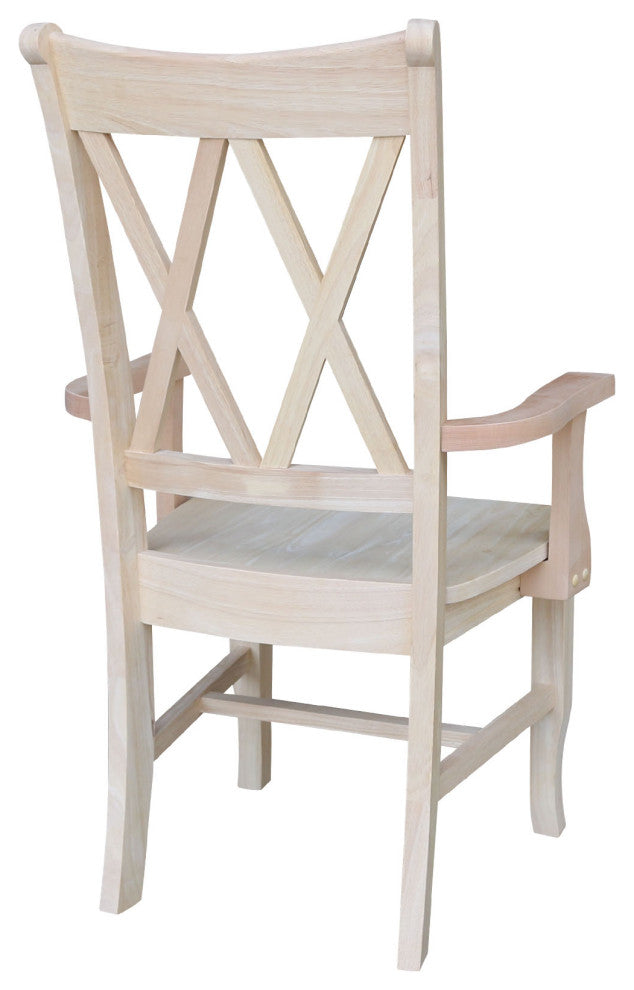 Double X-Back Chair with Arms