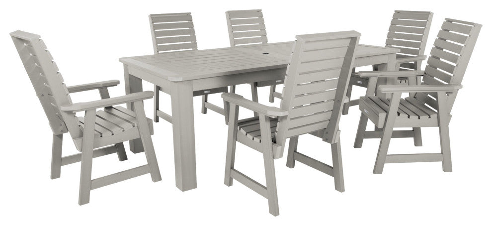 Weatherly 7-Piece Rectangle Dining Set, Harbor Gray
