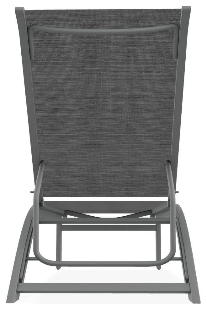Kendall Sling Stackable Outdoor Chaise Lounge, Collect Charcoal/Graphite
