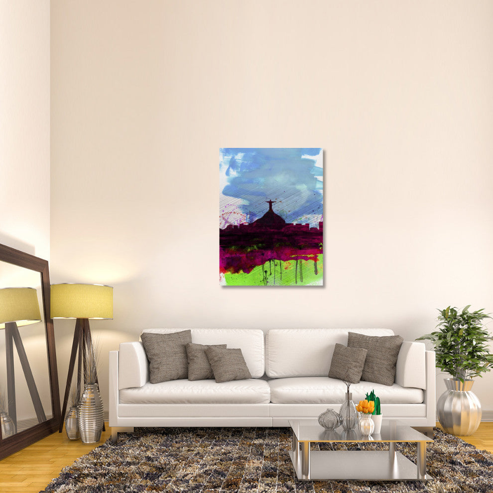 "Rio Watercolor Skyline" Fine Art Print