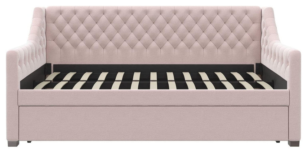 Diamond Tufted Upholstered Design Daybed and Trundle Set