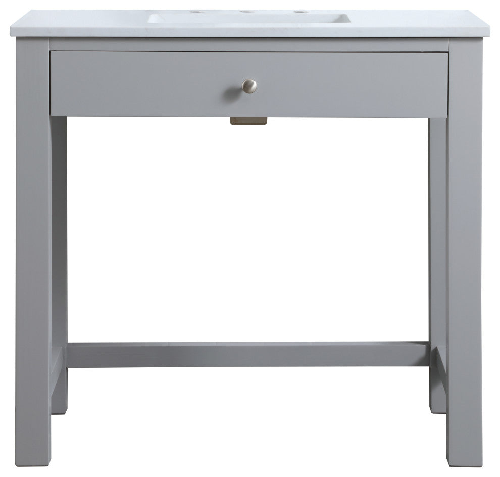 36" ADA Compliant Bathroom Vanity, Gray
