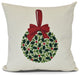 Mistletoe Me, Floral Print Outdoor Pillow, Cream, 20" x 20"