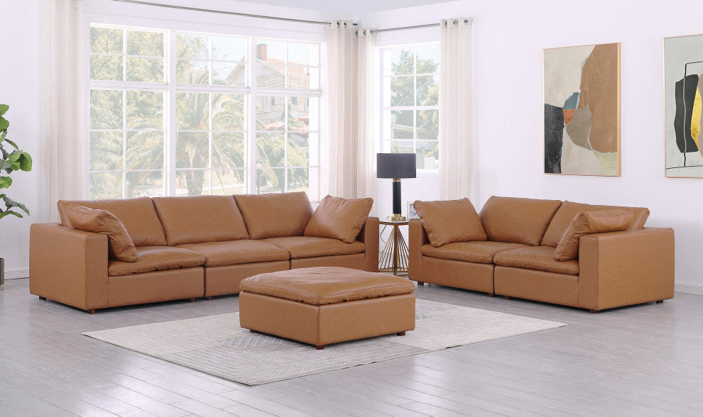 Dante  Modular Sofa and Loveseat, Upholstered in Top Grain Italian Leather