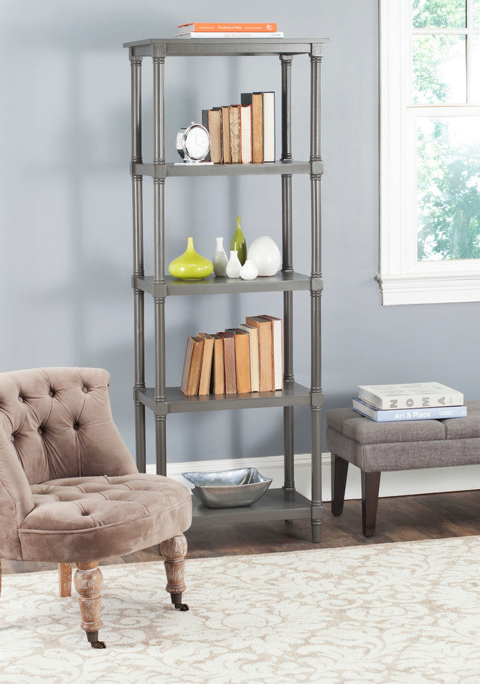 Safavieh Odessa 5-Tier Bookcase, Gray