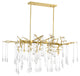 Anita 10 Light Chandelier With Gold Leaf Finish