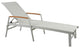 GDF Studio Outdoor Mesh and Aluminum Chaise Lounge, White, Single
