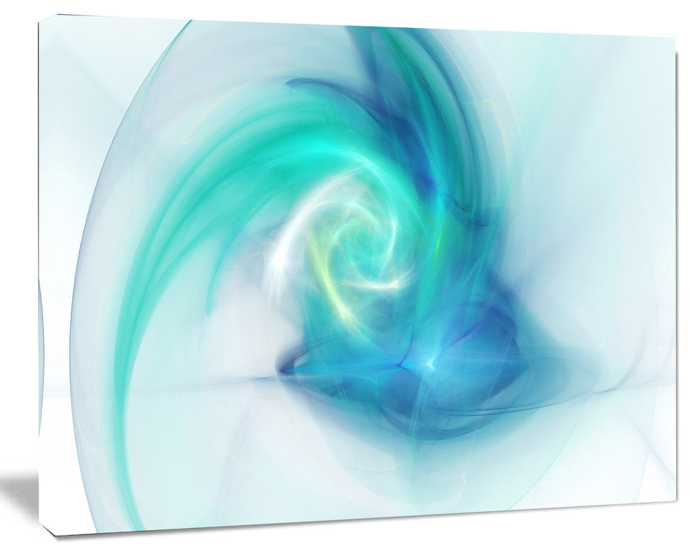 Light Blue Fractal Abstract Texture, Abstract Canvas Wall Art, 40x30