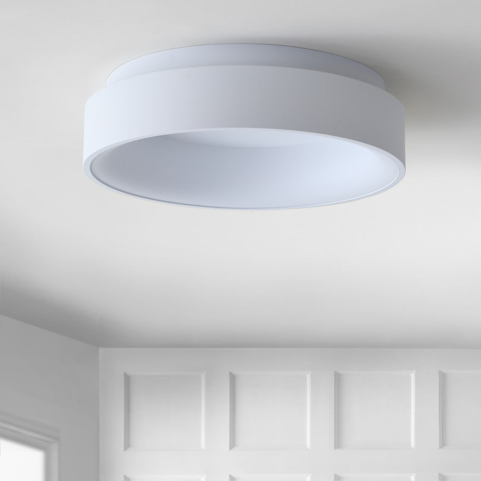 Ring 17.7" Integrated LED Flush Mount Ceiling Light, White