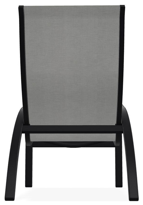Kendall Sling Stackable Outdoor Lounge Chair, Alloy/Black