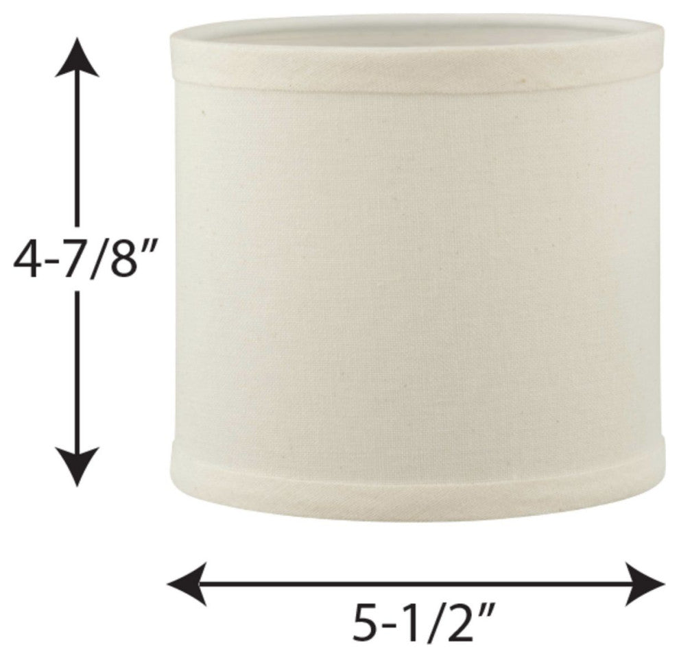 Progress Lighting Fabric Shade, Beige Linen