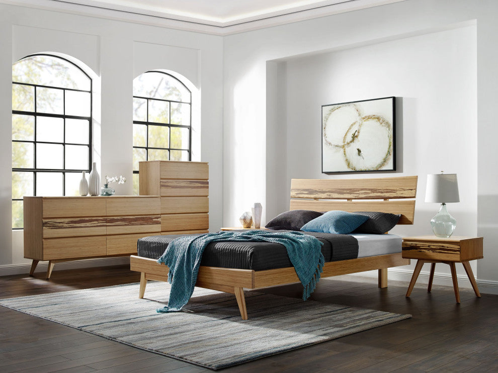 Azara Platform Bed, Caramelized, California King