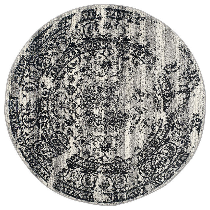 Safavieh Adirondack Adr101A Rug, Silver/Black, 8'0" X 10'0"