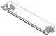Remi 22" Glass Vanity Shelf with Gallery Rail, Satin Nickel