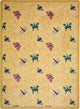 Kaleidoscope Rug, Wing Dings, Gold, 5'4"x7'8"