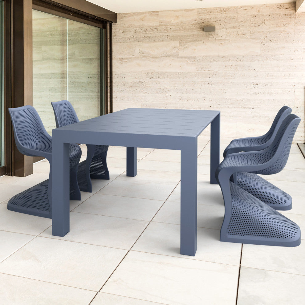 Compamia Bloom Outdoor Dining Chairs, Set of 2, Dark Gray