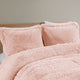 Intelligent Design Malea Shaggy Faux Fur Comforter Mini Set, Blush