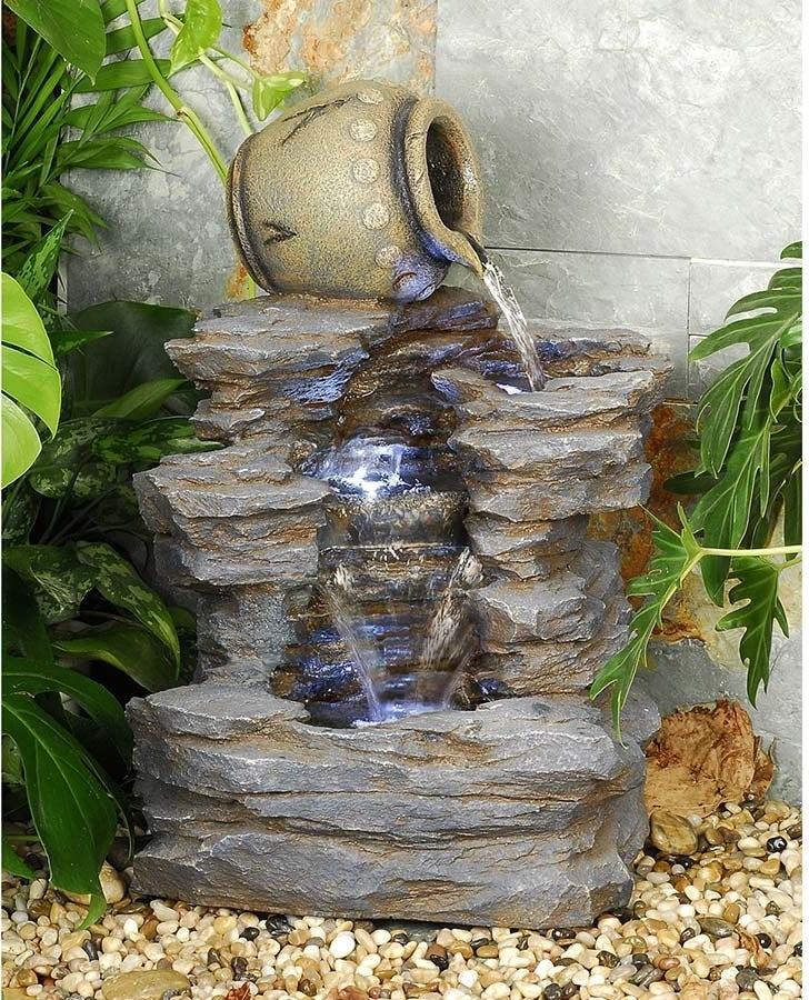 Spilled Jug Cascading Garden Fountain