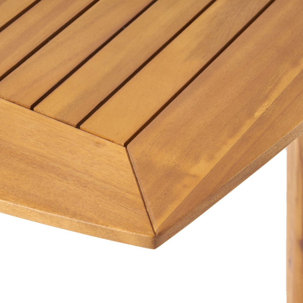 Candance Outdoor Acacia Wood Expandable Dining Table, Teak