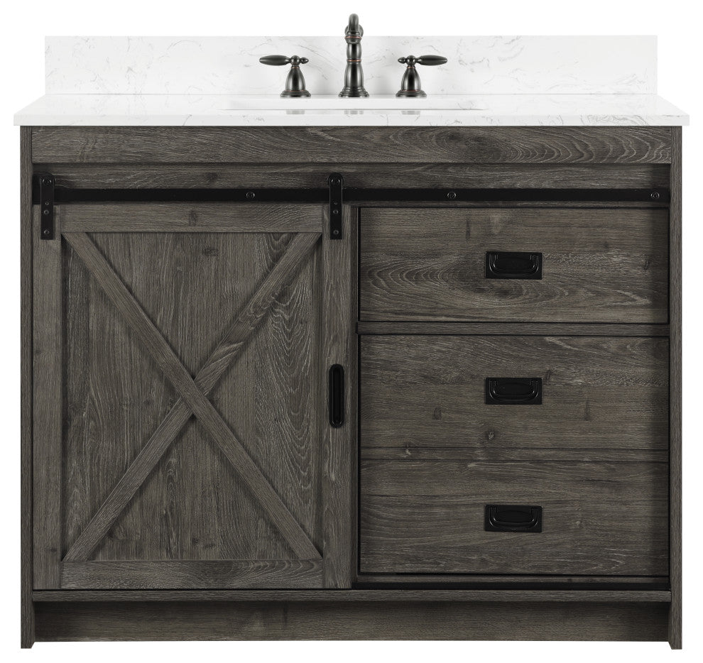 Rafter 42" Bathroom Vanity, Charcoal Gray