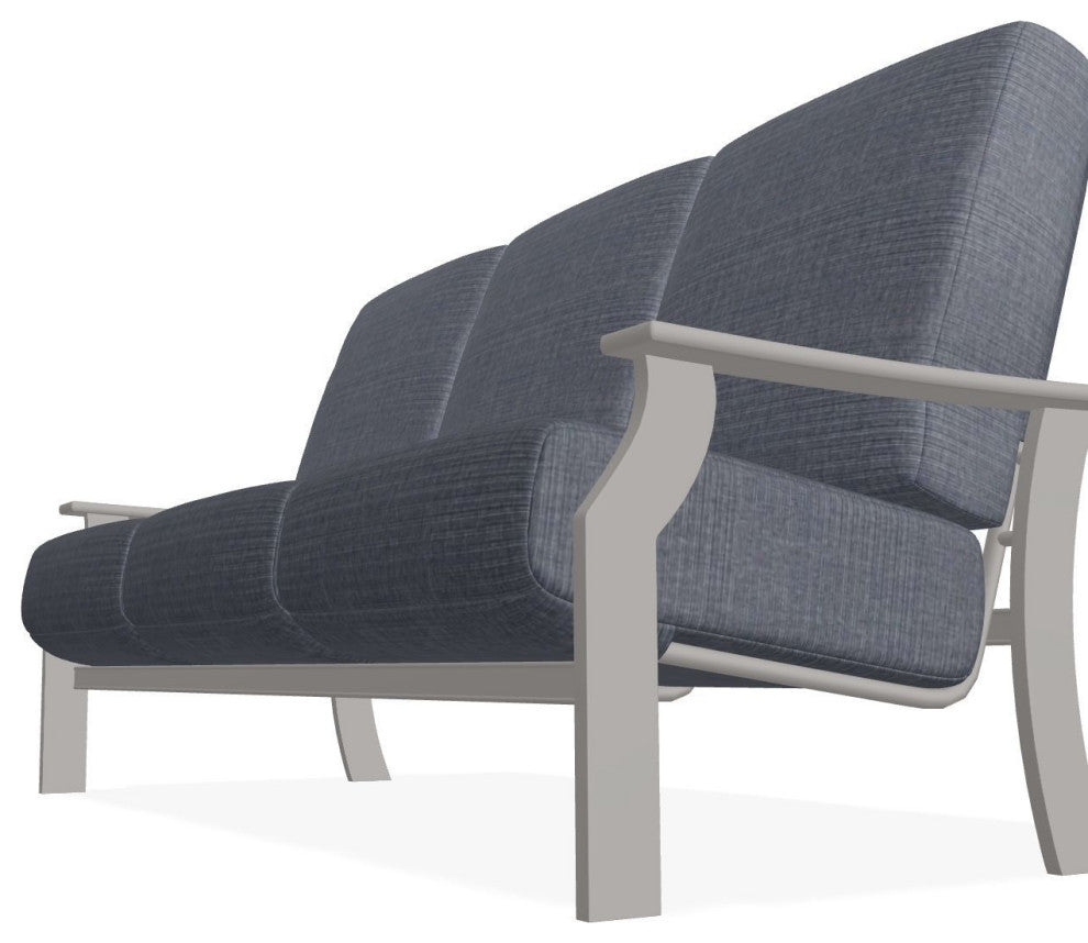 St. Catherine Deep Seat 3-Seat Outdoor Sofa, Proven Denim/Warm Gray