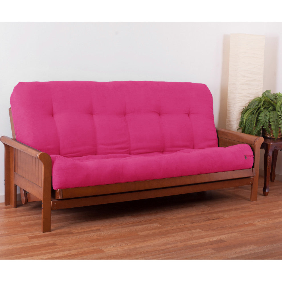 Blazing Needles Vitality 10" Microsuede Full Futon Mattress, Berry Berry