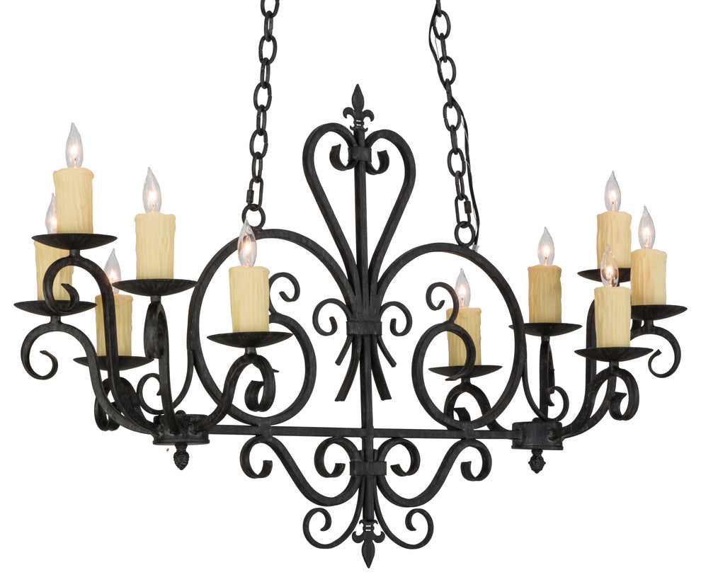 42 Long Kenneth 10 Light Oblong Chandelier