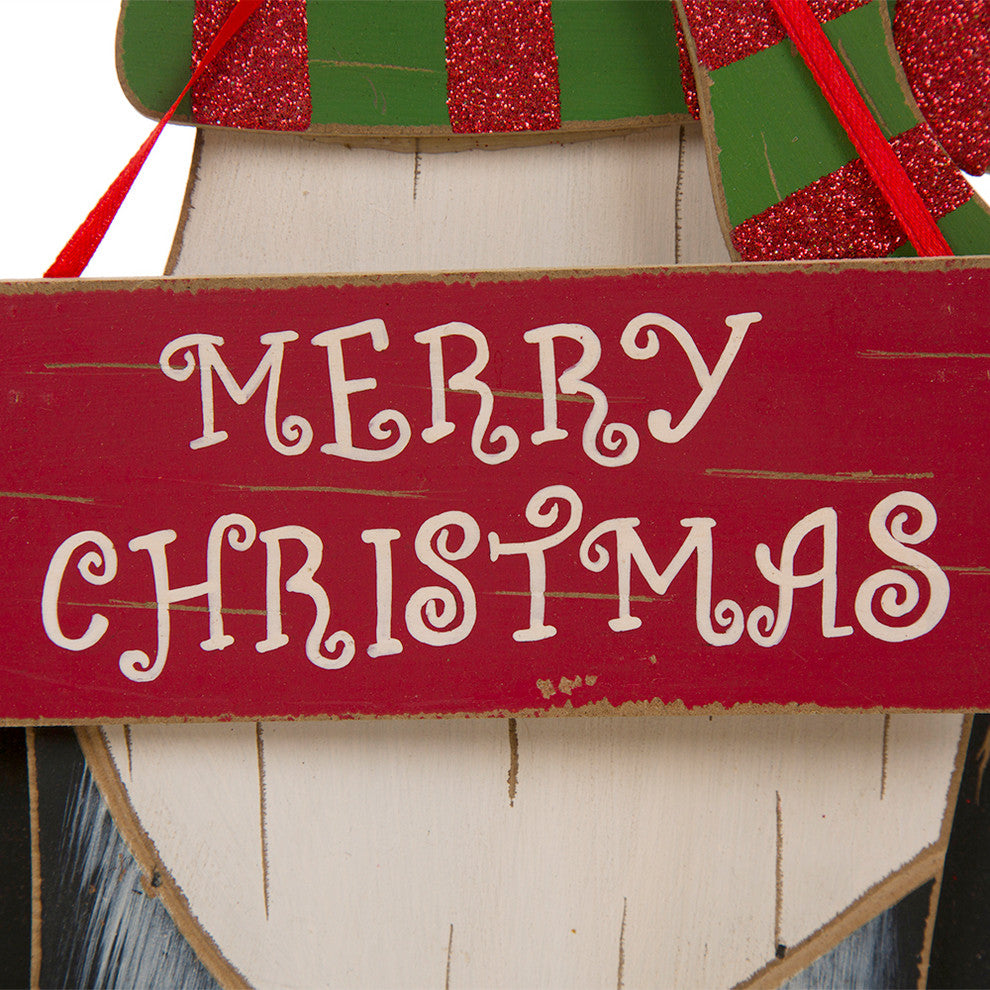 16" Wooden Christmas Figurines Decor, Dog