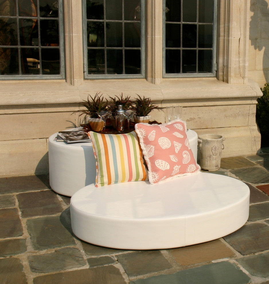 Note Oval Ottoman, Bluebird