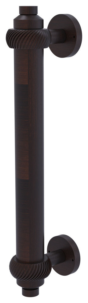 8" Door Pull With Twist Accents, Venetian Bronze
