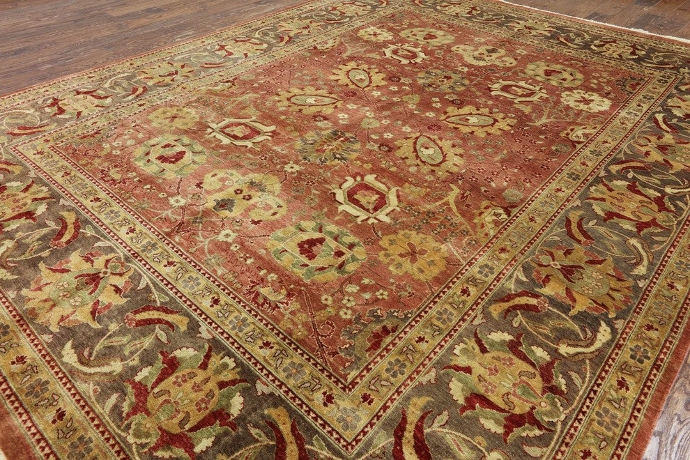 Oriental Oushak Style 9'x12' Handmade Peshawar Rug, W2490