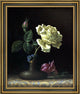 Martin Johnson Heade The White Rose Framed Premium Canvas Print, 20"x25"