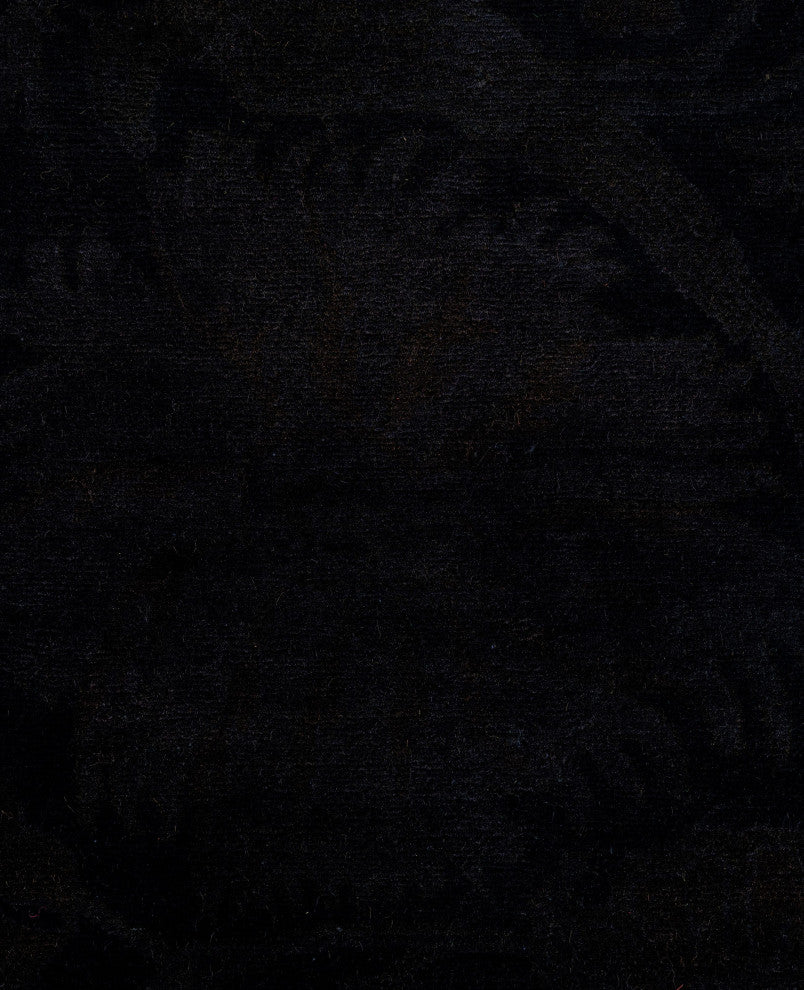 Overdyed One-of-a-Kind Hand-Knotted Area Rug Black, 8' 2" x 10' 1"