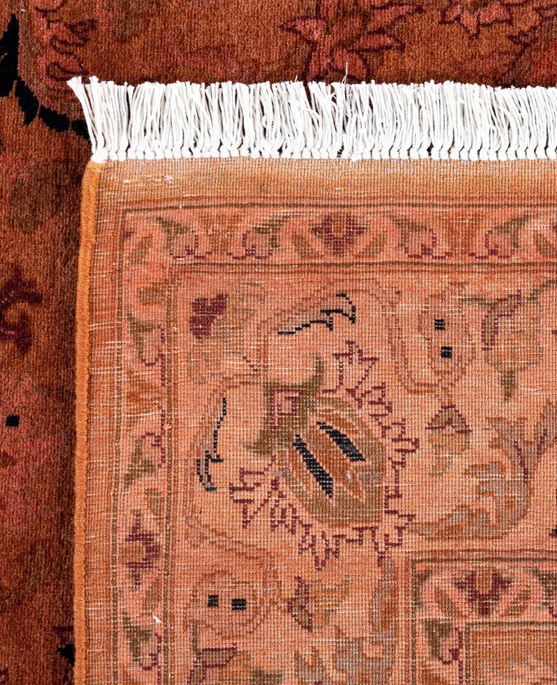 Overdyed One-of-a-Kind Hand-Knotted Area Rug Brown, 4' 2" x 6' 5"