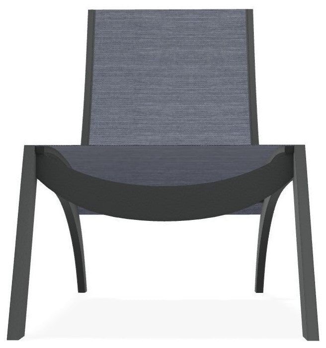 Dune Sling Stackable Outdoor Hydro-Lounge Chaise, Augustine Denim/Graphite