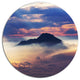 Amazing Java Mountain In Fog, Landscape Large Disc Metal Wall Art, 23"