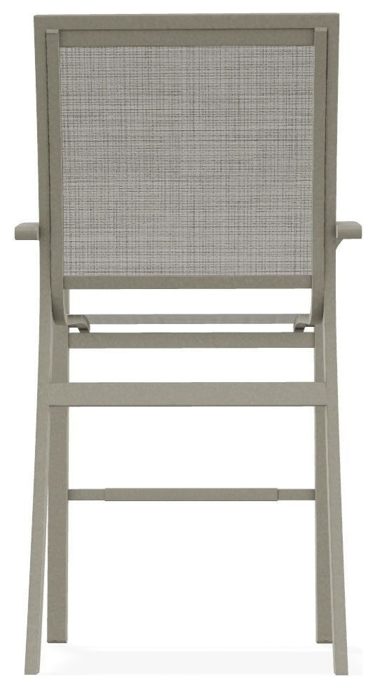 Kendall Sling Bar Height Stackable Outdoor Stool, Deacon/Storm