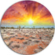 Beautiful Colors Of Earth, Landscape Photo Round Metal Wall Art, 23"