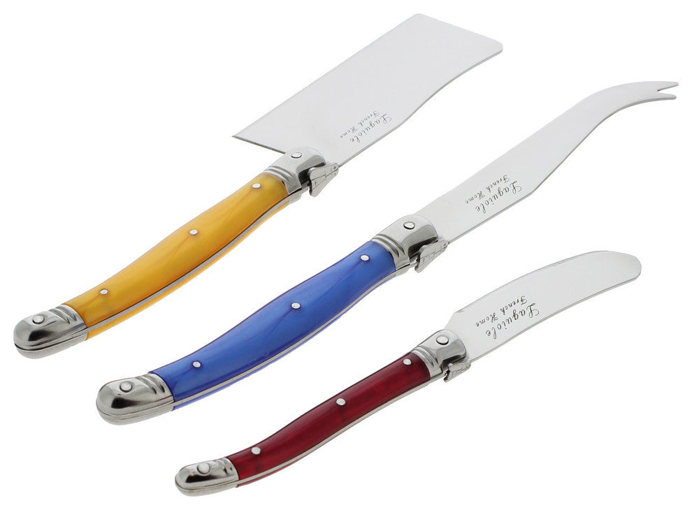 3 Piece Laguiole Cheese Set - Multi Color