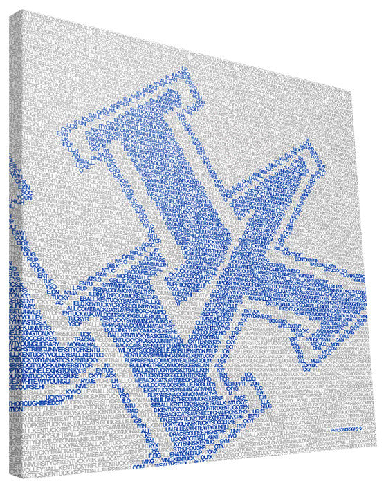 KY Wildcats Typo Canvas Print, 16"x16"