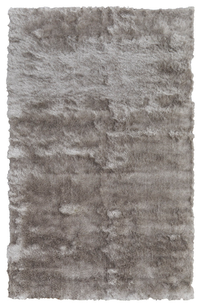 Weave & Wander Armada Plush Shag Rug, Platinum, 7'6"x9'6"