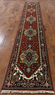 Traditional Floral 3'x16' Heriz Serapi Runner Hand Knotted Wool Rug H9213