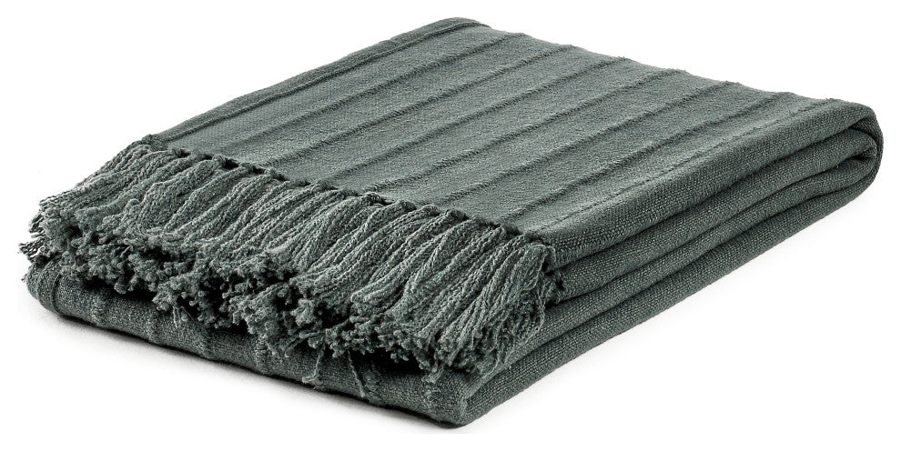 Hendri 50"x 70" Throw Blanket, Green