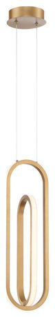 1 Light Modern Mini-Pendant, Satin Gold