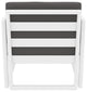 Mykonos Patio Club Chair White With Acrylic Fabric Charcoal Cushion